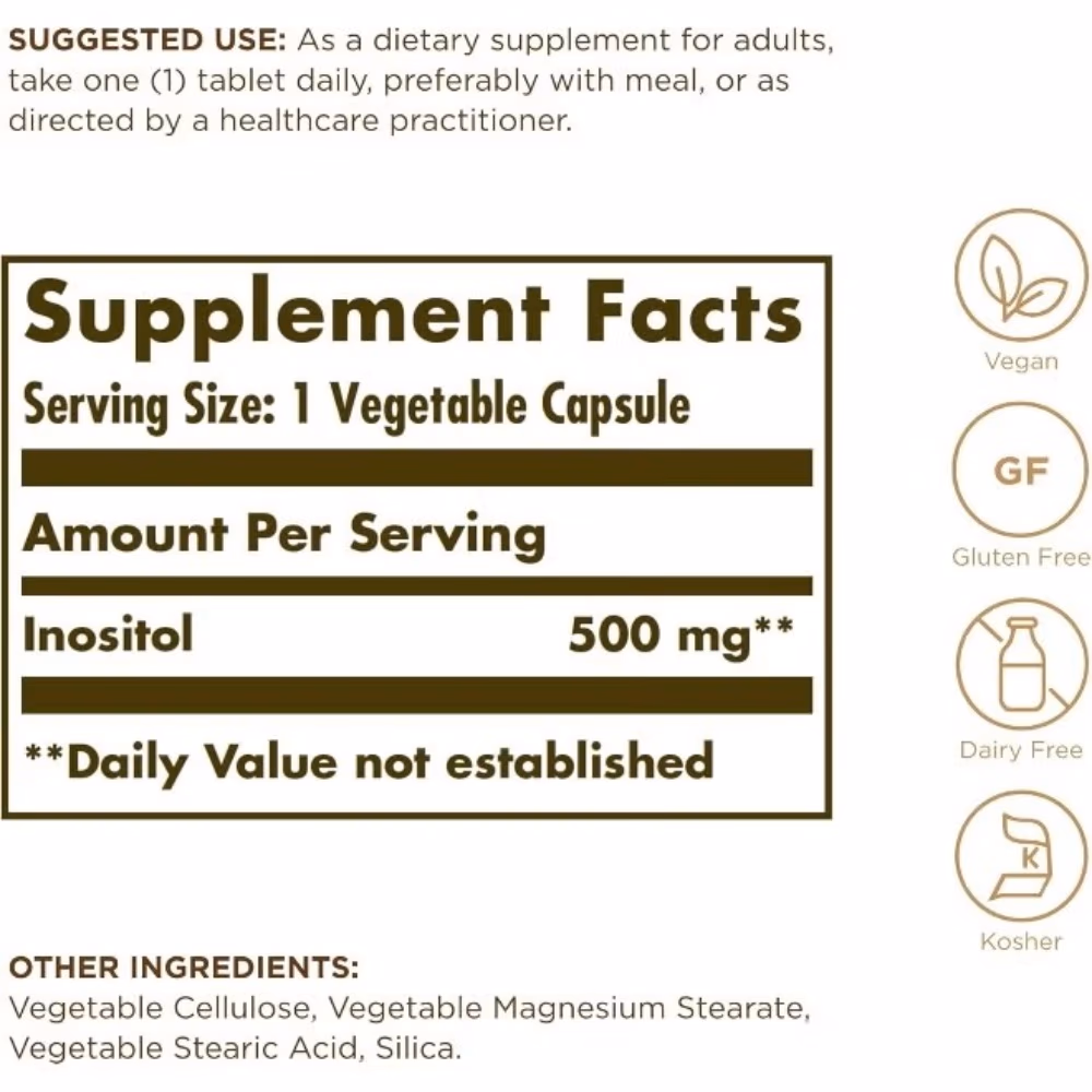 Solgar Inositol 500mg V. Cap 100s 2