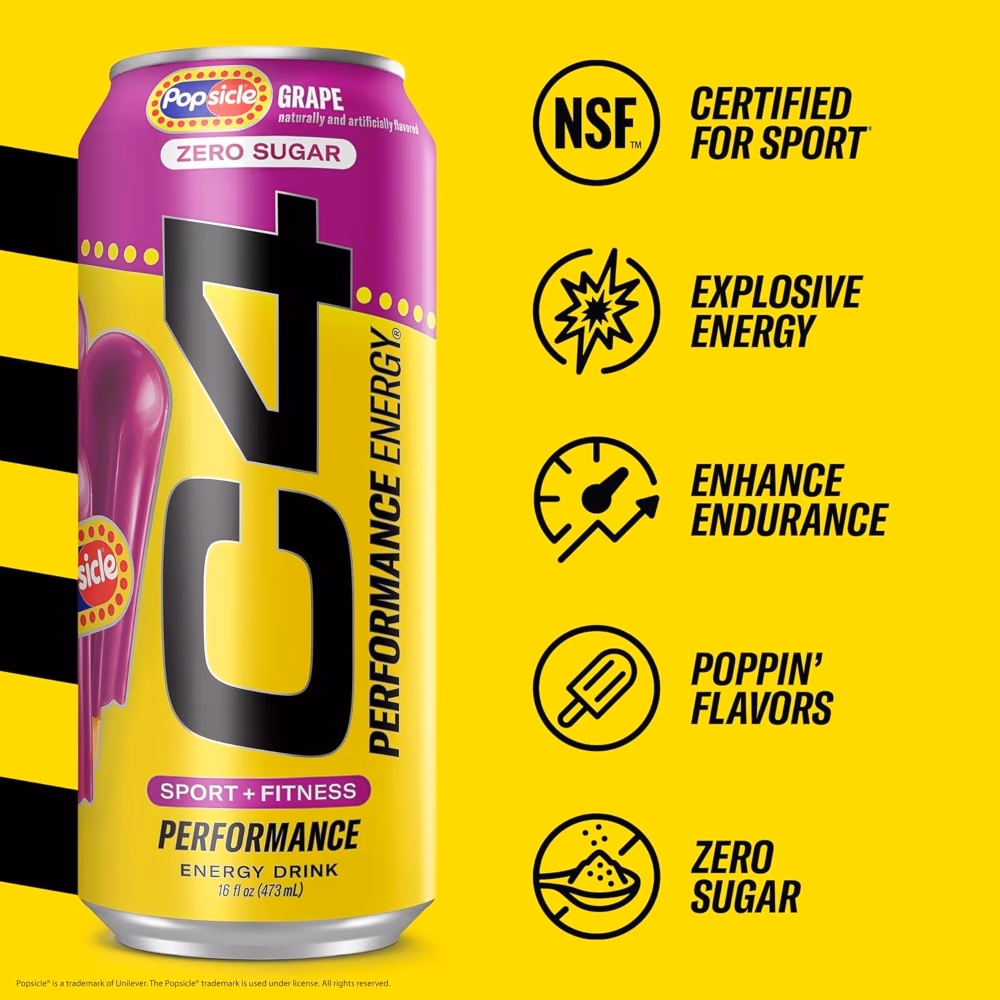 Cellucor C4 Energy RTD Popsicle Grape 473ml  4