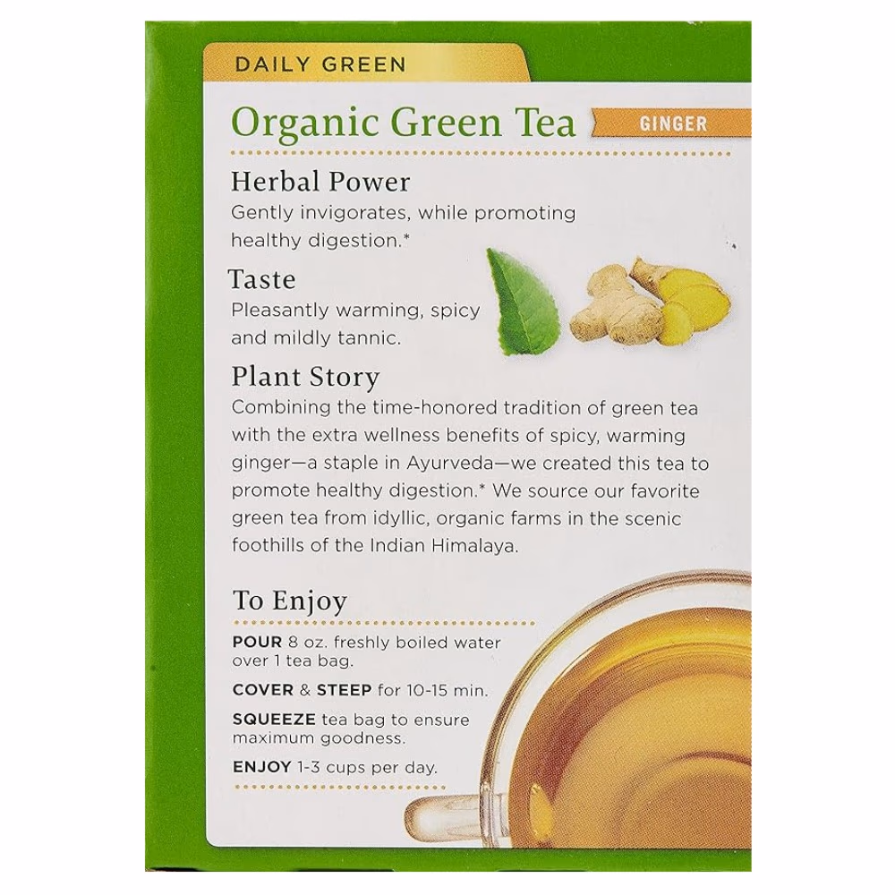 Traditional Organic Green Tea Ginger Tea Bags 16s  3