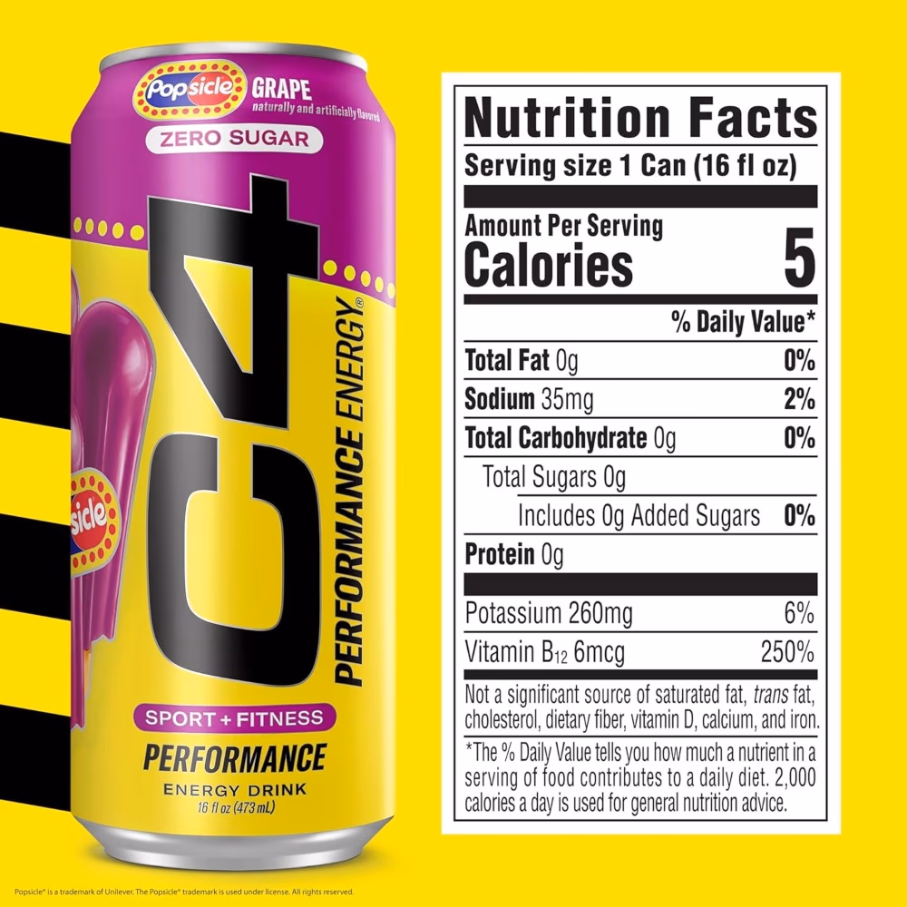Cellucor C4 Energy RTD Popsicle Grape 473ml  5
