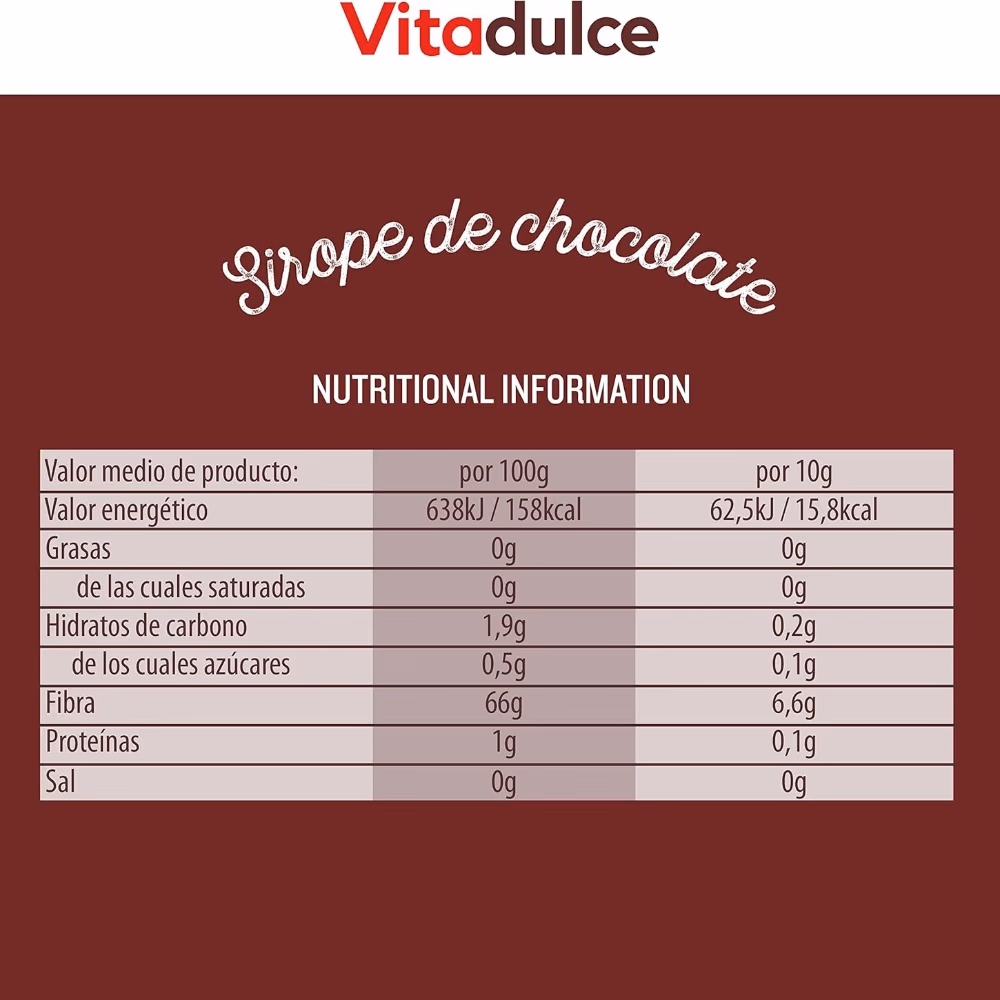 Vitadulce Chocolate Syrup 400g 2