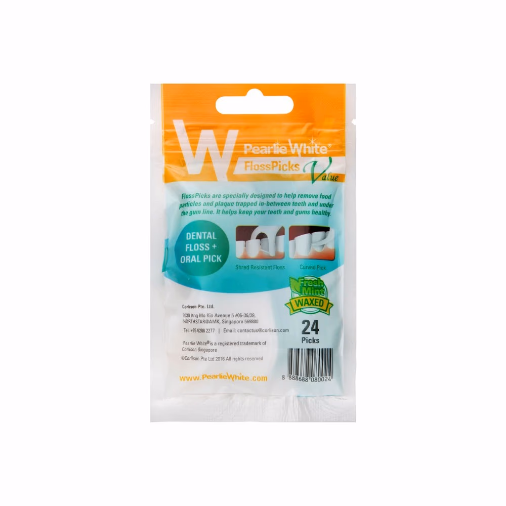Pearlie White Floss Picks 24s 2