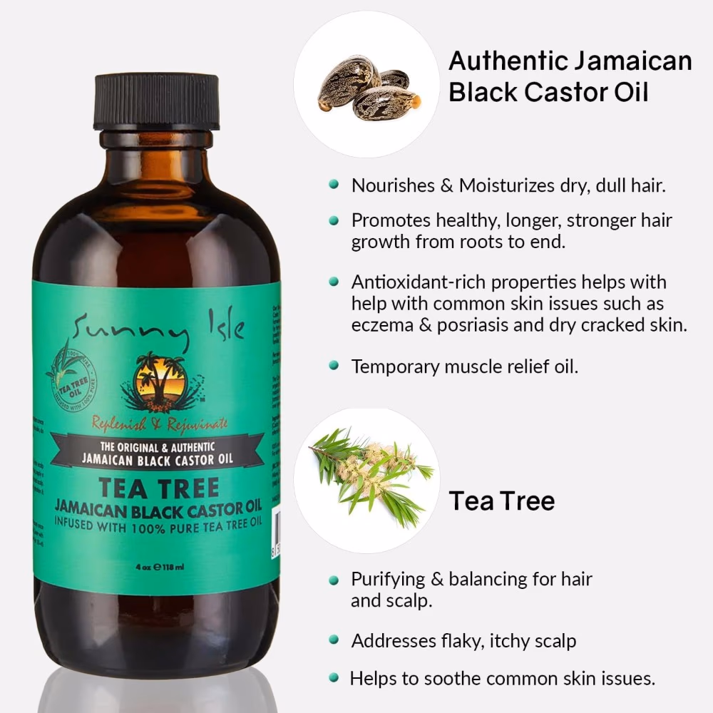 Sunny Isle Jamaican Black Castor Oil Tea Tree 118ml 3