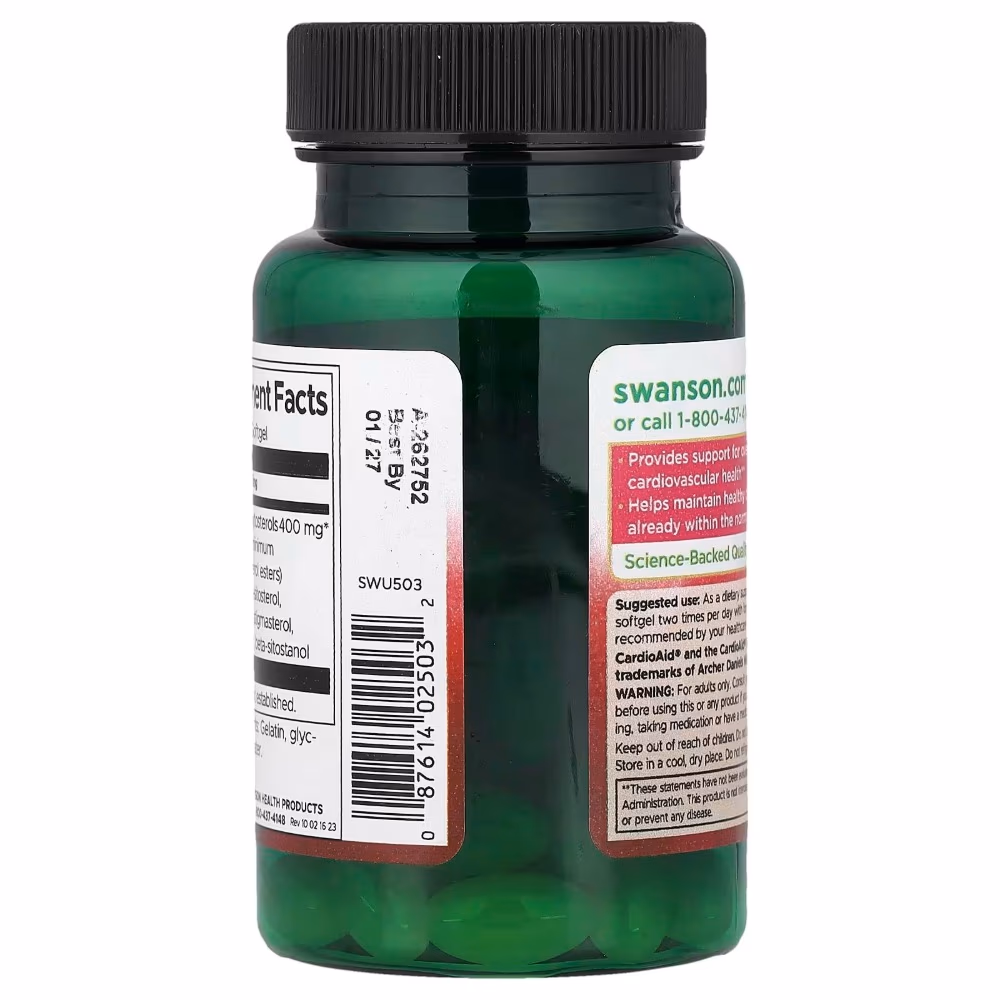 Swanson Max Strength Plant Sterols 60 Softgels 3
