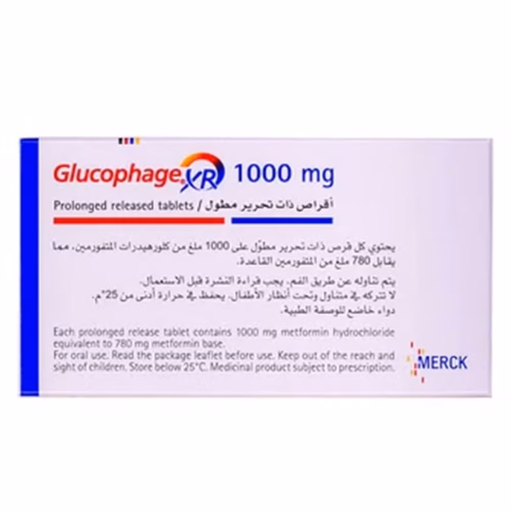 Glucophage XR 1000mg Extended-Release Tablet | Pack of 30 2