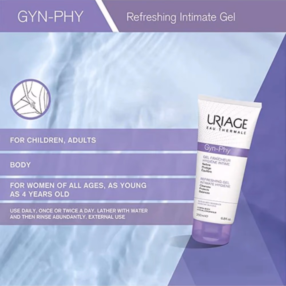 Uriage Gyn-Phy Refreshing Gel Intimate Hygiene 200ml 2
