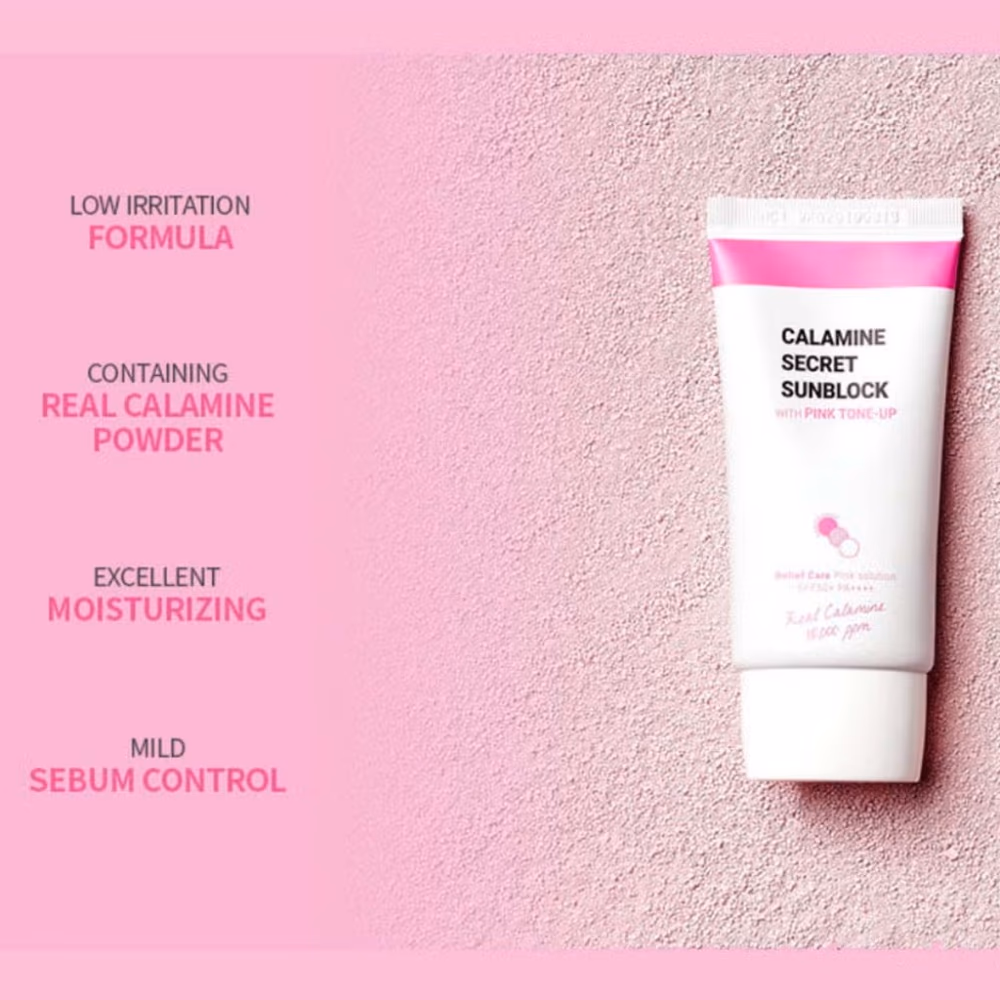 K Secret Calamine Secret Sunblock Pink Tone Up 50ml 5