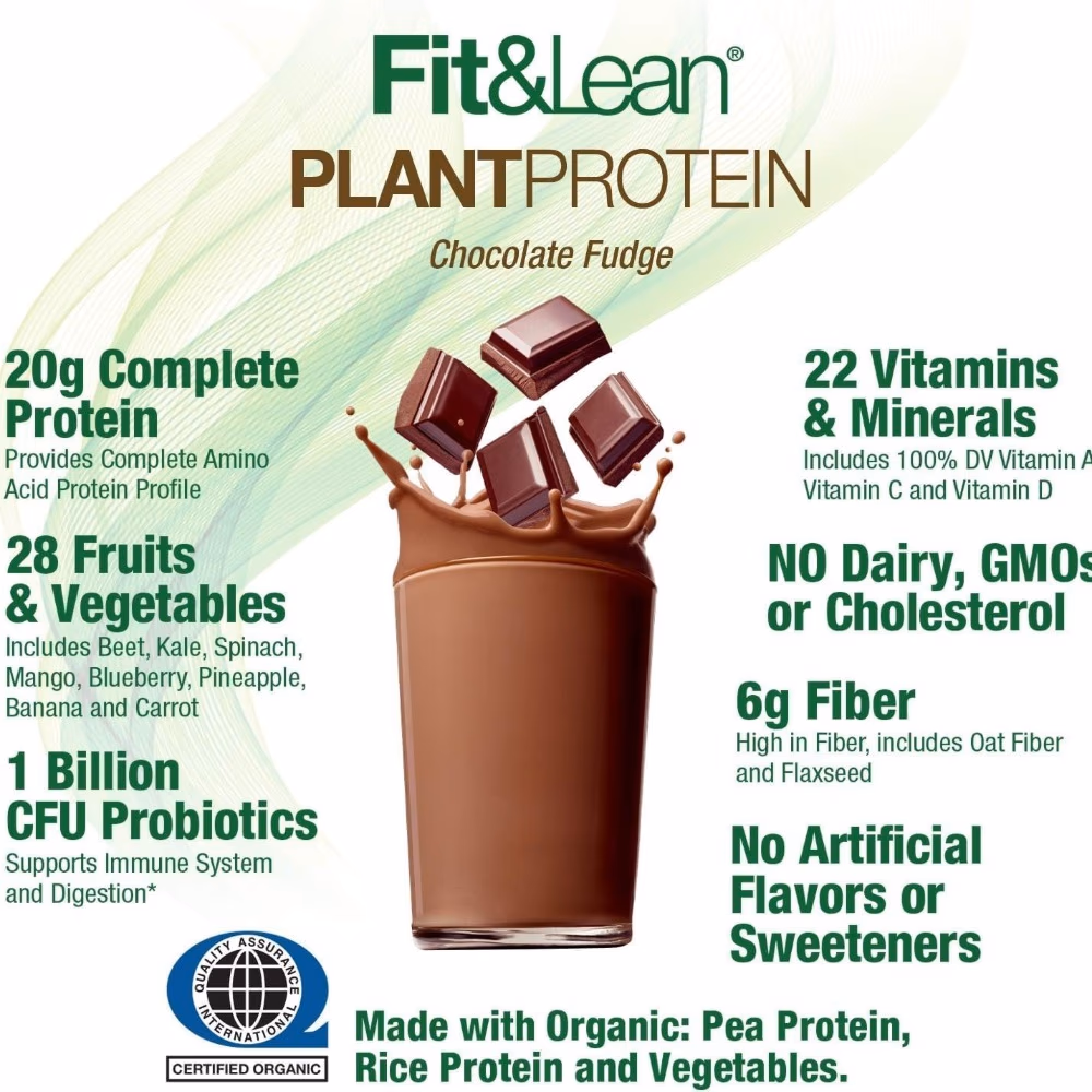 FIT & LEAN PLANT PROTEIN 1.25LB CHOCO FUDGE 4