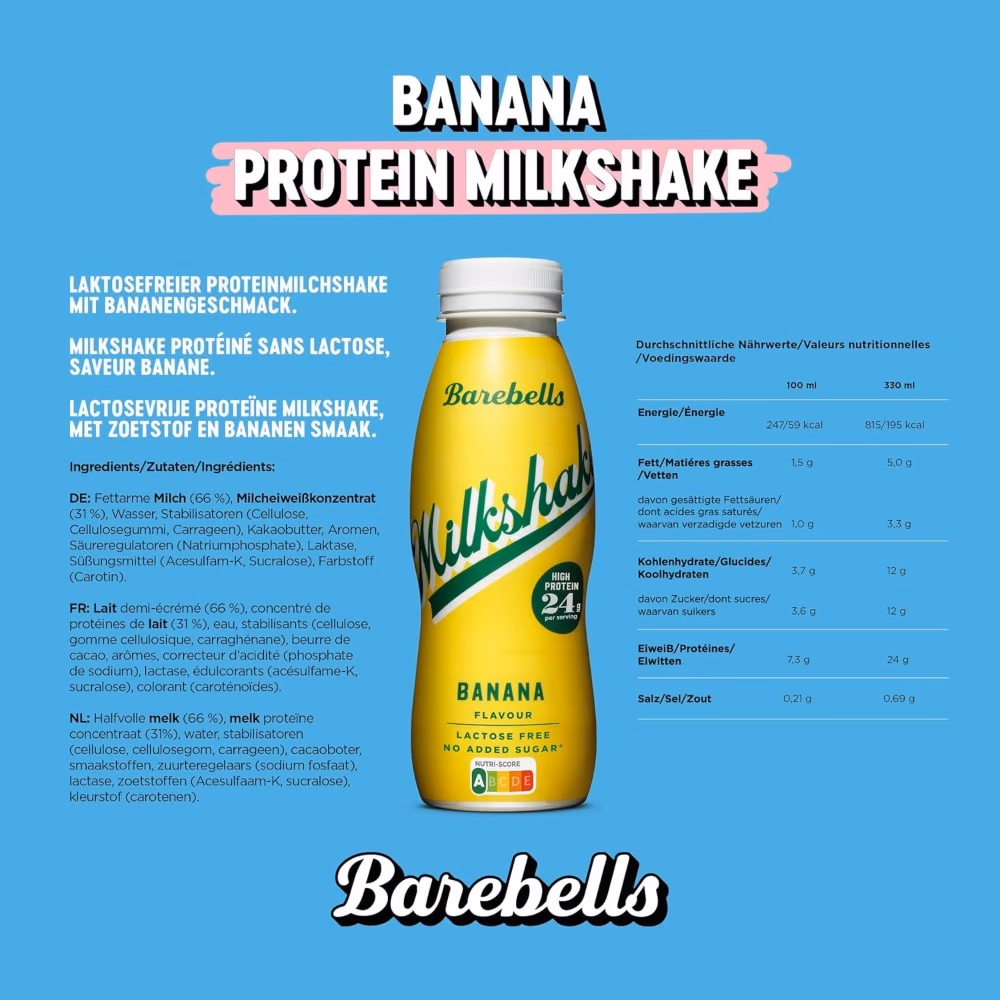 Barbells Protein Milk Shake Banana 330ml 3