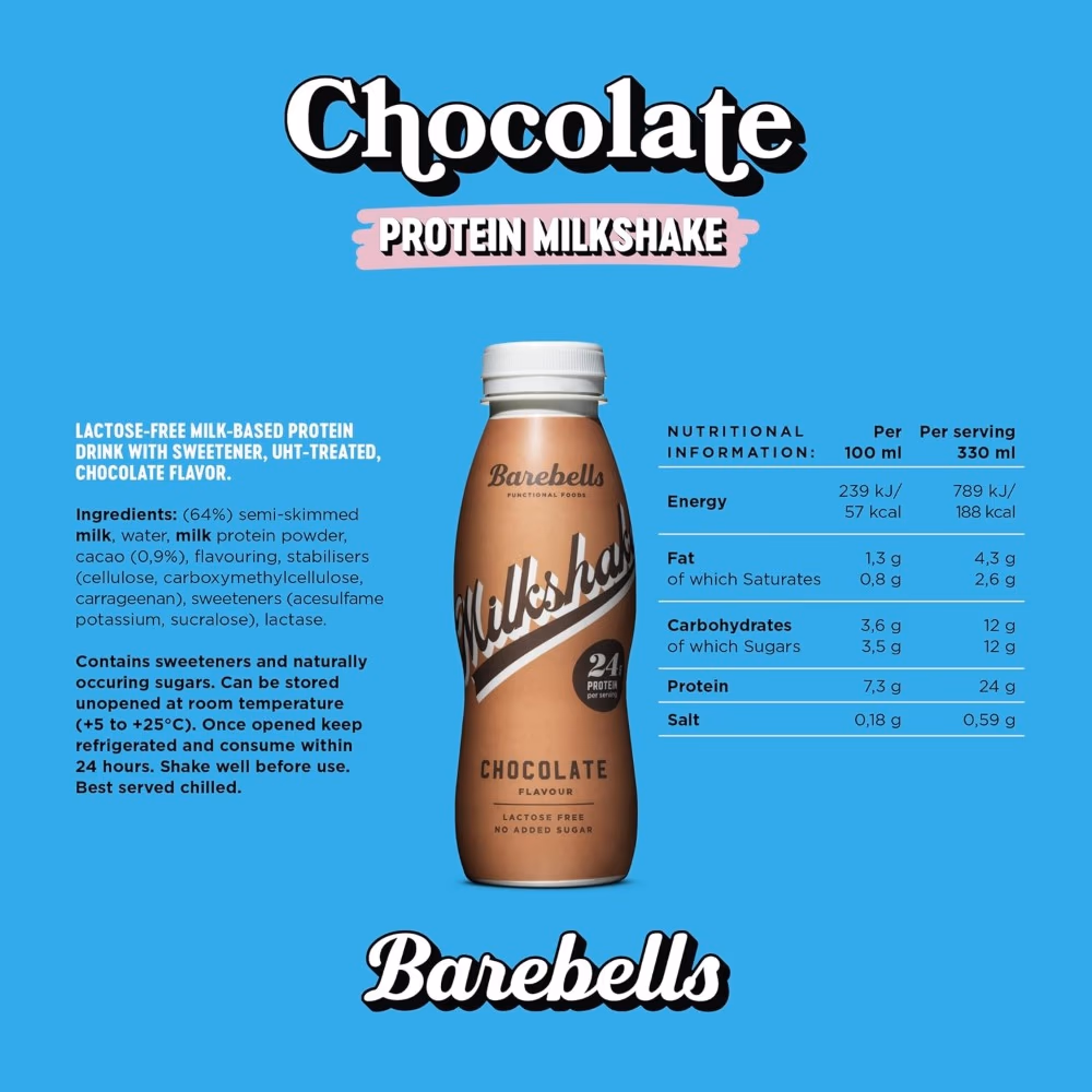 Barbells Protein Milk Shake Chocolate 330ML 4