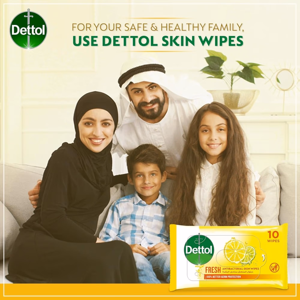 Dettol Antibacterial Fresh Wipes 10s 5