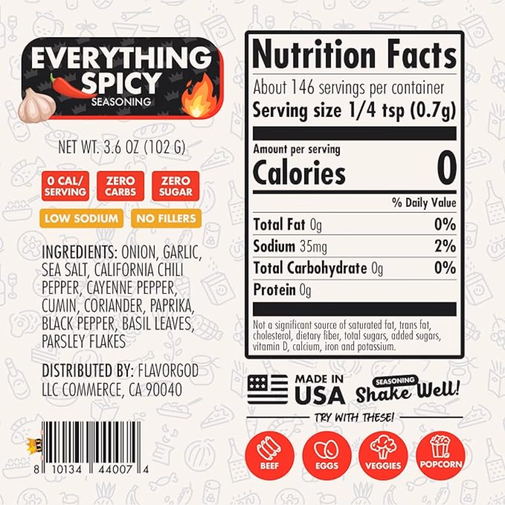 FlavorGod Spice Everything Spicy 102g 2