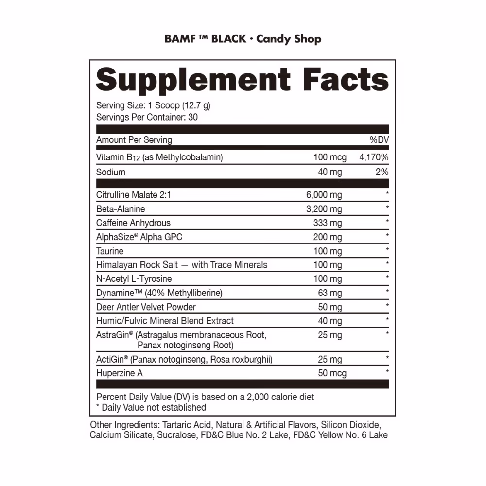 Bucked Up BAMF High Stim Pre Workout Candy Shop 378g 4