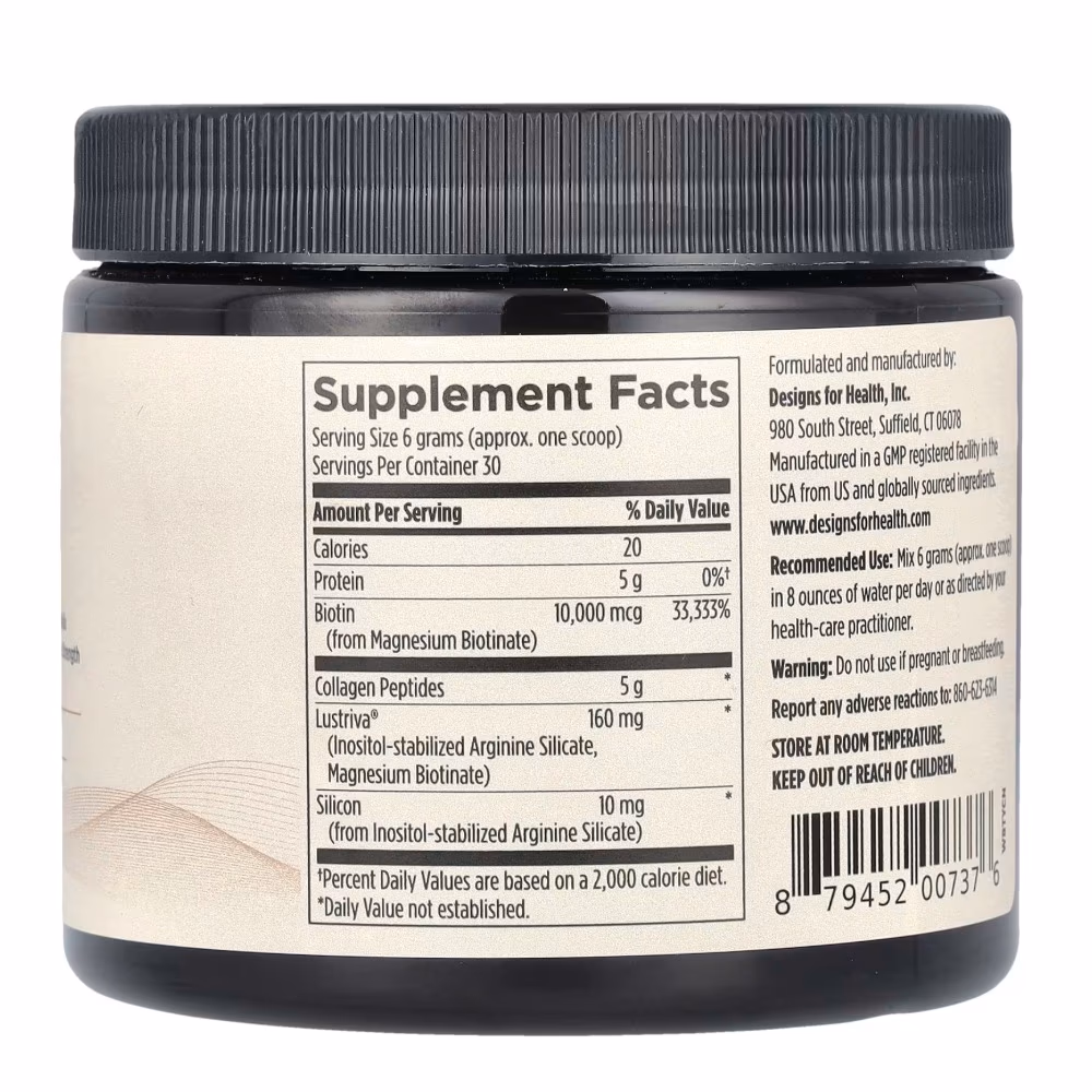 Designs For Health Whole Beauty Collagen Unflavored 180gm 2