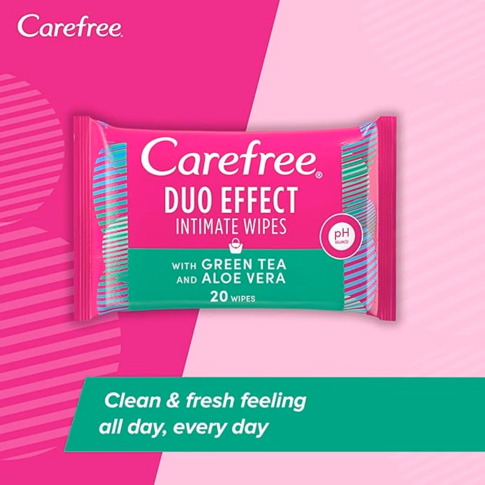 Carefree Aloe Intimate Wipes 20s 2