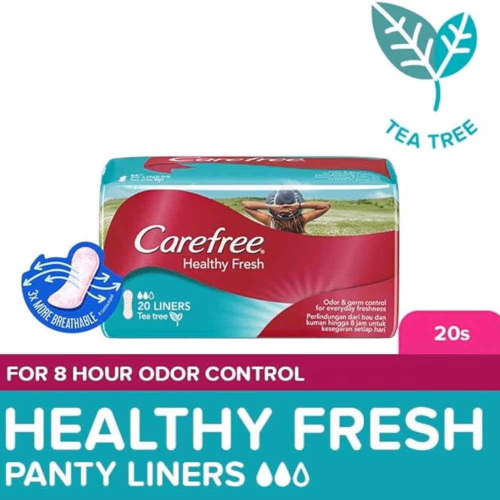 Carefree Healthy Fresh Tea Tree Liner 20s 2