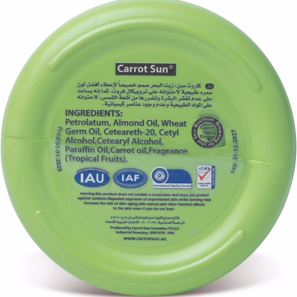CarrotSun Tropical Fruits Sun Cream Jar 350ml 2