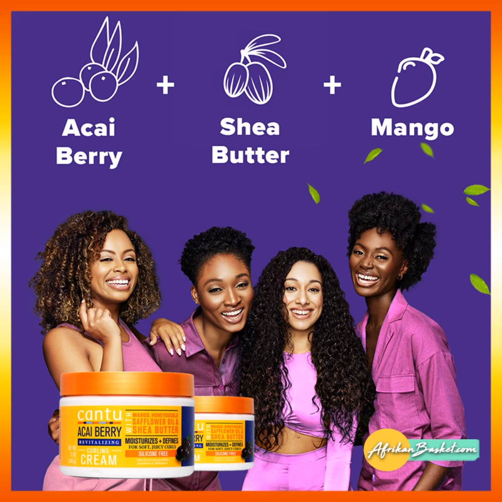 Cantu Acai Berry Revitalizing Curling Cream 340g 4
