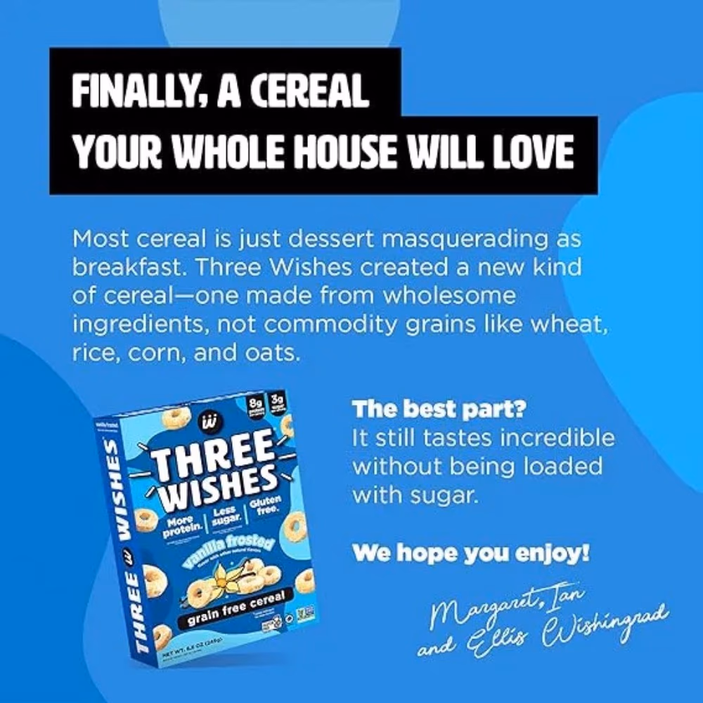 Three Wishes Vanilla Frosted Grain-Free Cereal 245g 4