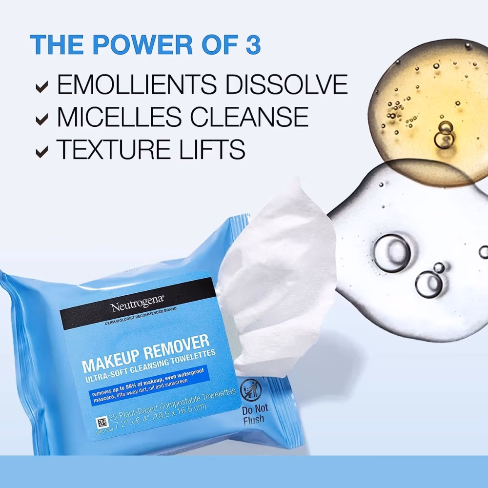 Neutrogena Plant-Based Makeup Remover Wipes 25s 2