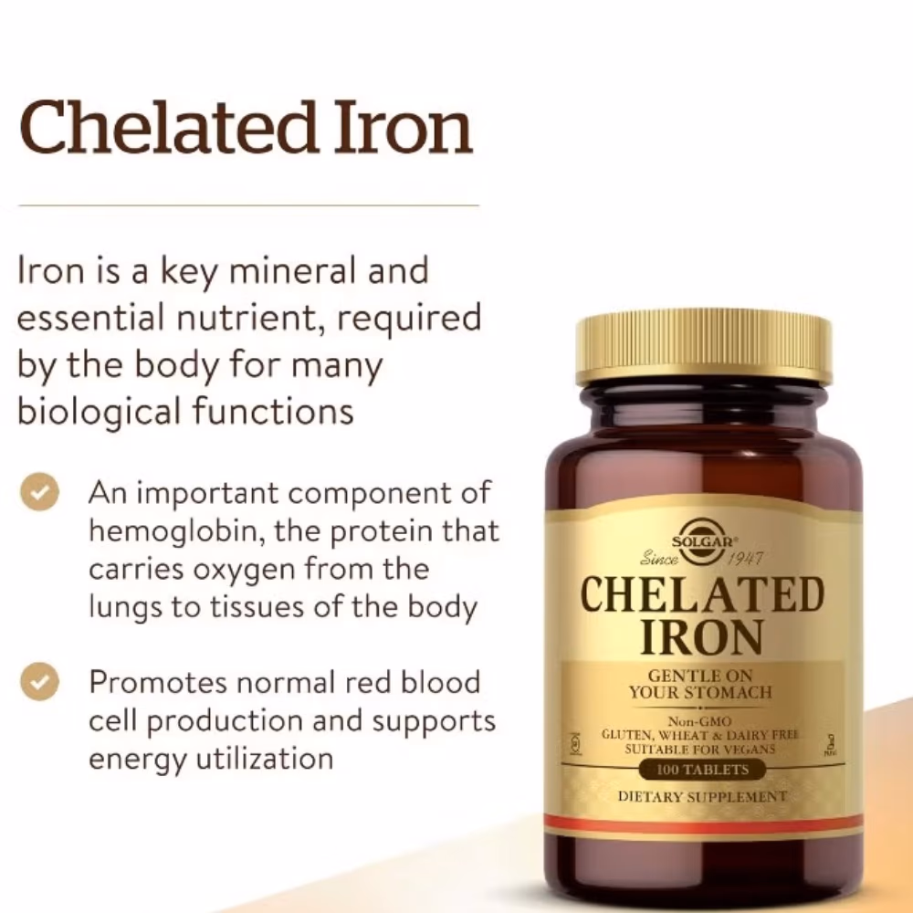 Solgar Chelated Iron - 100 Tablets 3