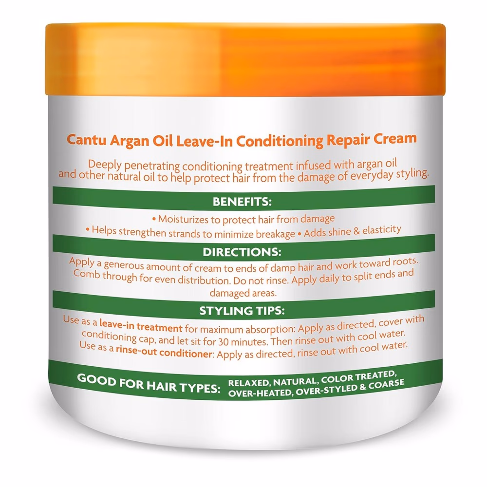 Cantu Argan Oil Leave-In Conditioning Repair Cream 453g  3