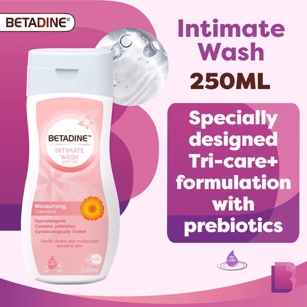 Betadine Intimate Wash Moisturizing Calendula 250ml 4