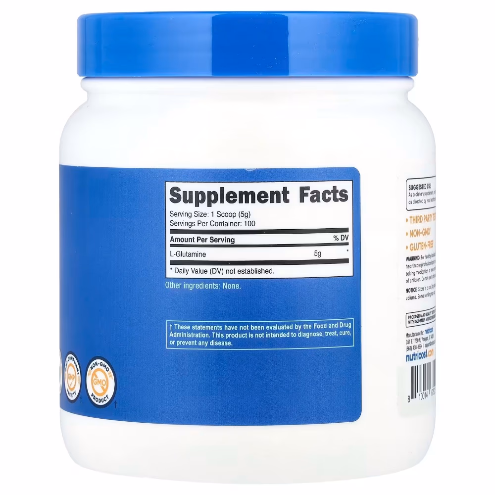 Nutricost L-Glutamine Unflavored 500g 2