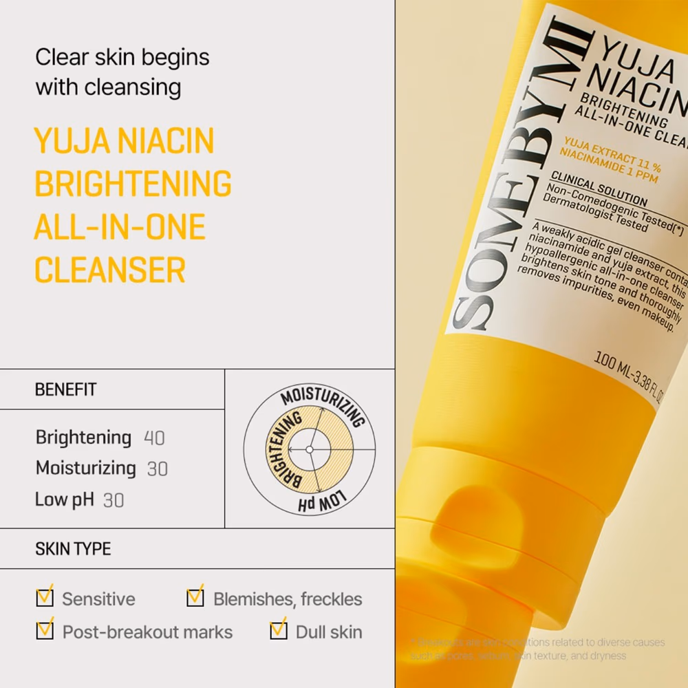 Some By Mi Yuja Niacin Bright All-in-One Cleanser – 100ml 3