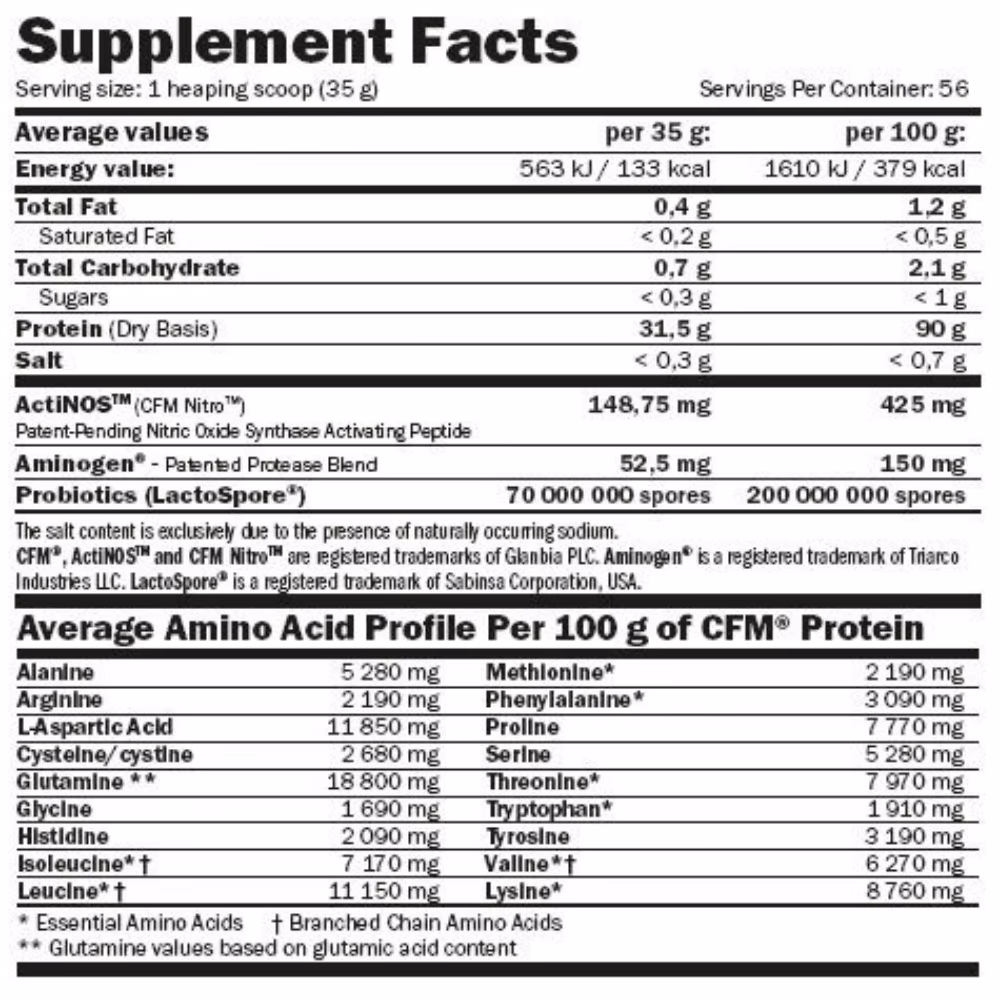 Amix Pure CFM Whey Isolate Banoffee 1kg 2