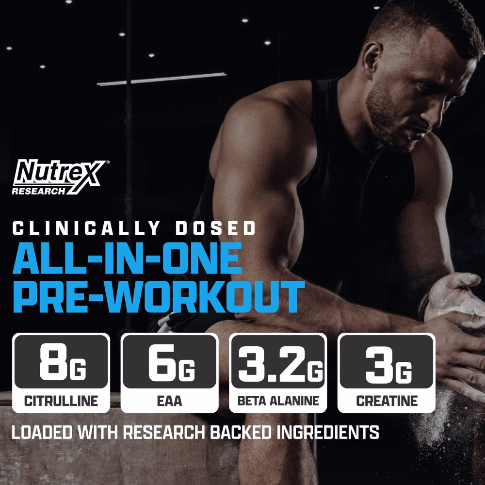 Nutrex Outlift Clinical Fruit Punch 22 Servings – Pre-Workout Supplement 5
