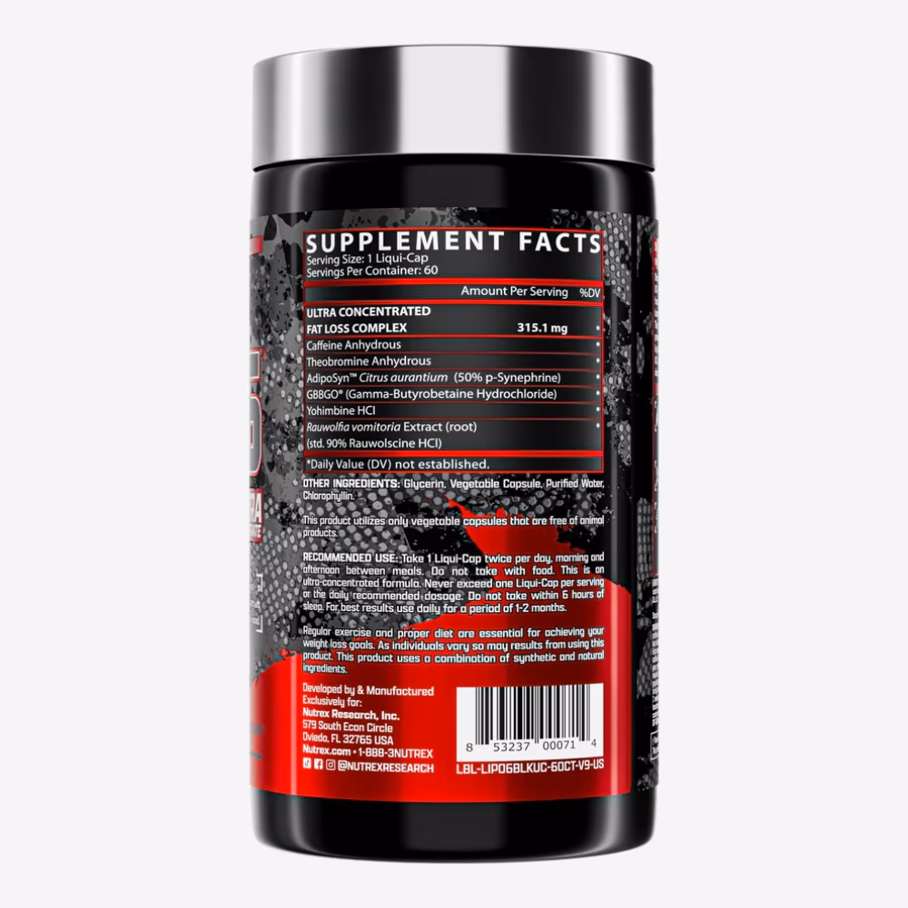Nutrex Lipo‑6 Black – 60 Fast‑Acting Caps 5