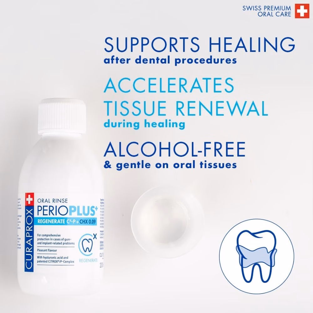 Curaprox Perio Plus Regenerate CHX 0.09% Mouthwash 200ml 4