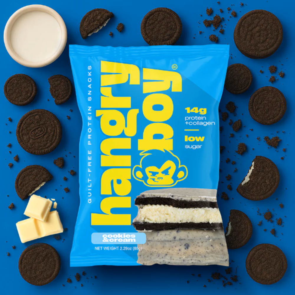 Hangryboy Cookie Sandwich Cookies & Cream 65g 4