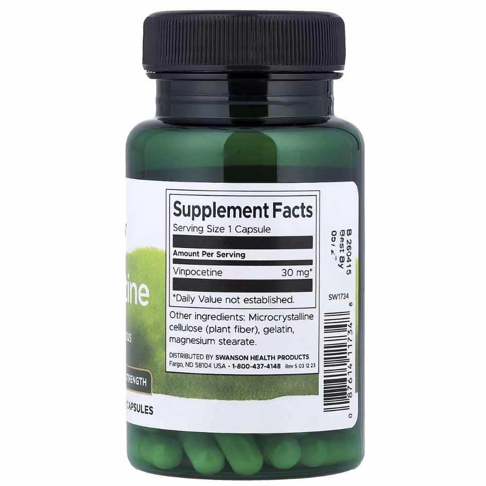 Swanson Vinpocetine 30mg-60 Capsules 2