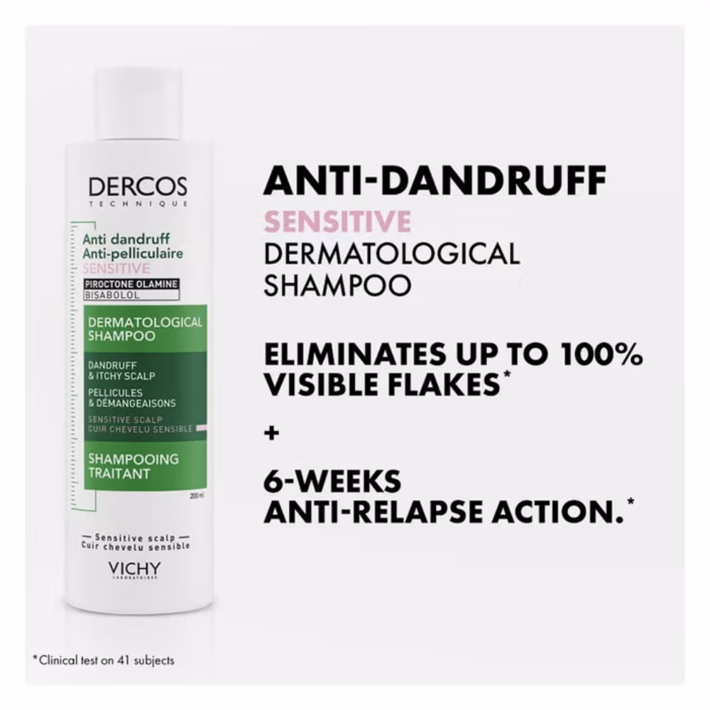 Vichy Dercos Anti Dandruff Sensitive Scalp Shampoo 200ML 2
