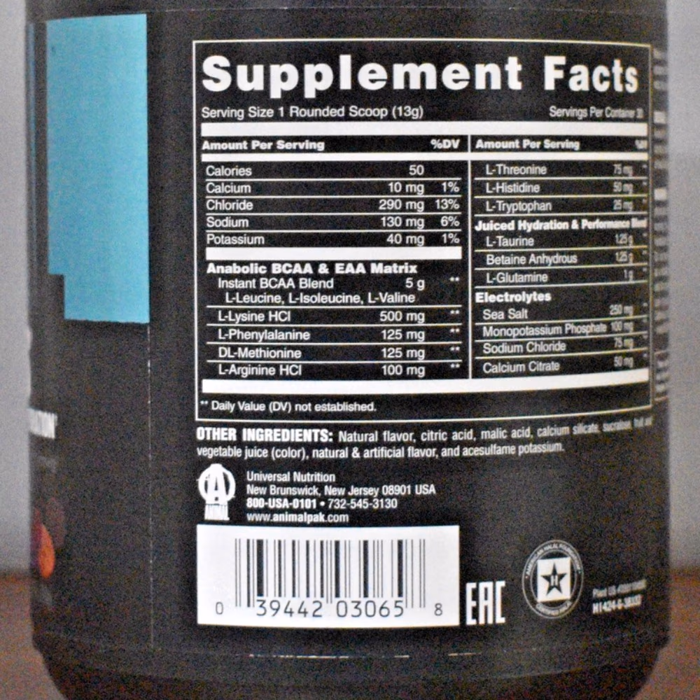 Universal Nutrition Animal Juiced Aminos Grape 376g 3