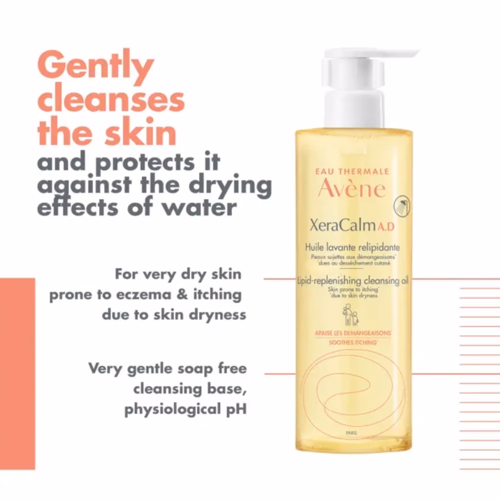Avene Xeracalm A.D. Lipid Replenish Cleansing Oil 400ml 4