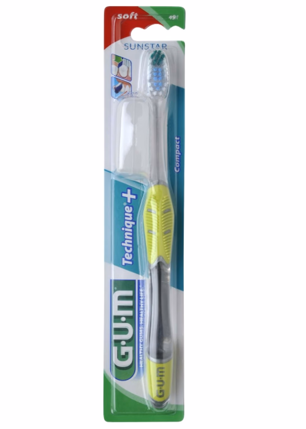 GUM Technique+ Toothbrush (491) Soft - Assorted Color 4