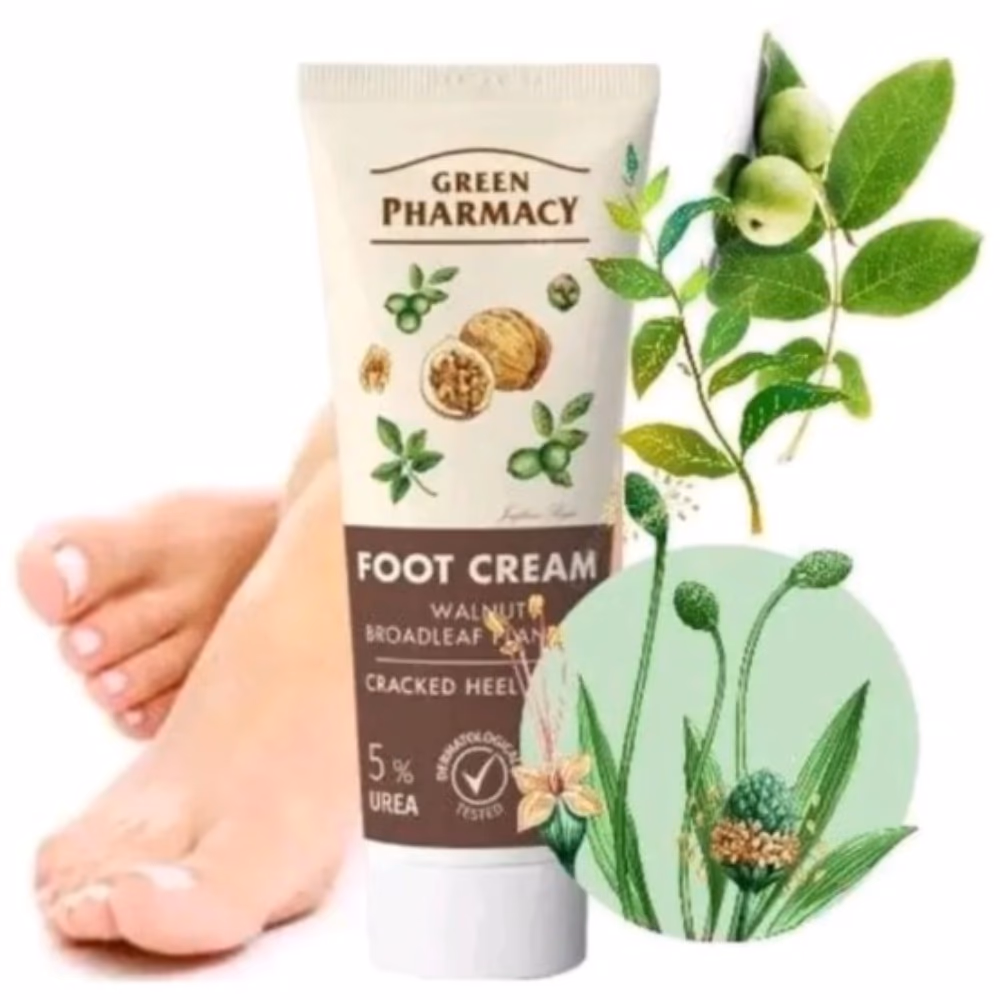 Green Pharmacy Foot Repair Cream with Walnut Oil &amp; Broadleaf Plantain Extract 100ml 2