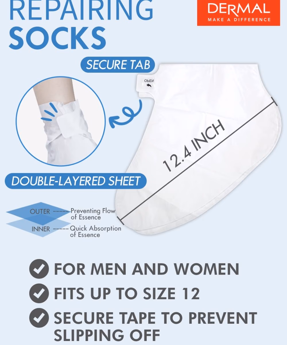 Dermal Moist Full Silky Foot Mask (Peach) 4