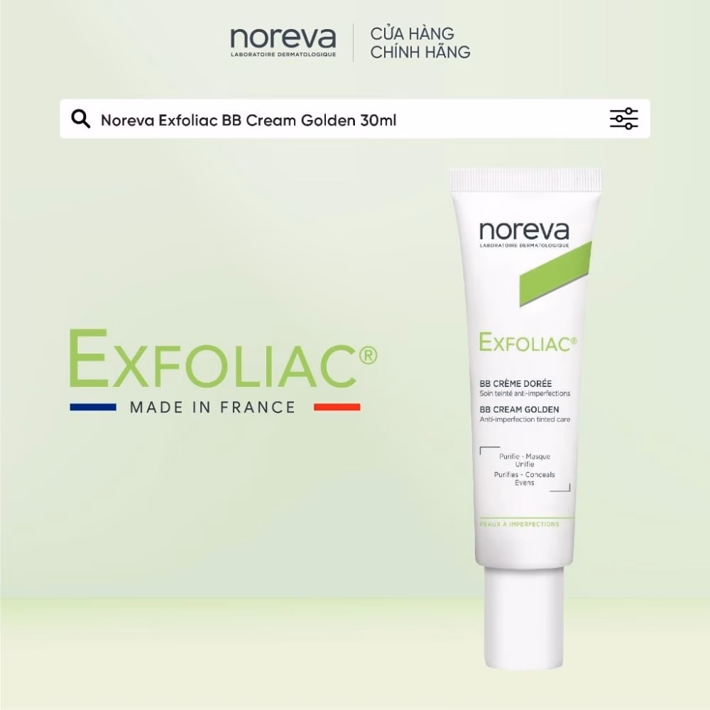 Noreva Exfoliac BB Cream Golden 30ml 3