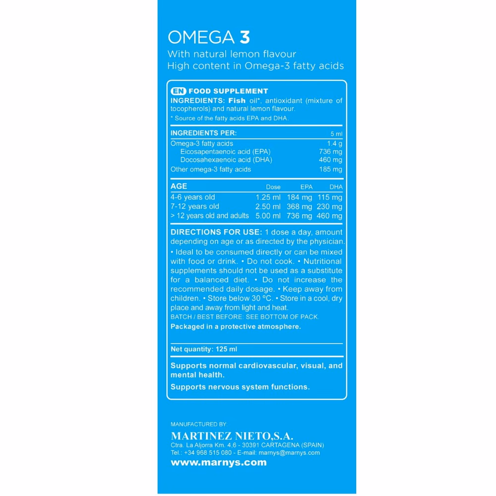MARNYS Omega 3 Syrup  125 mL  2
