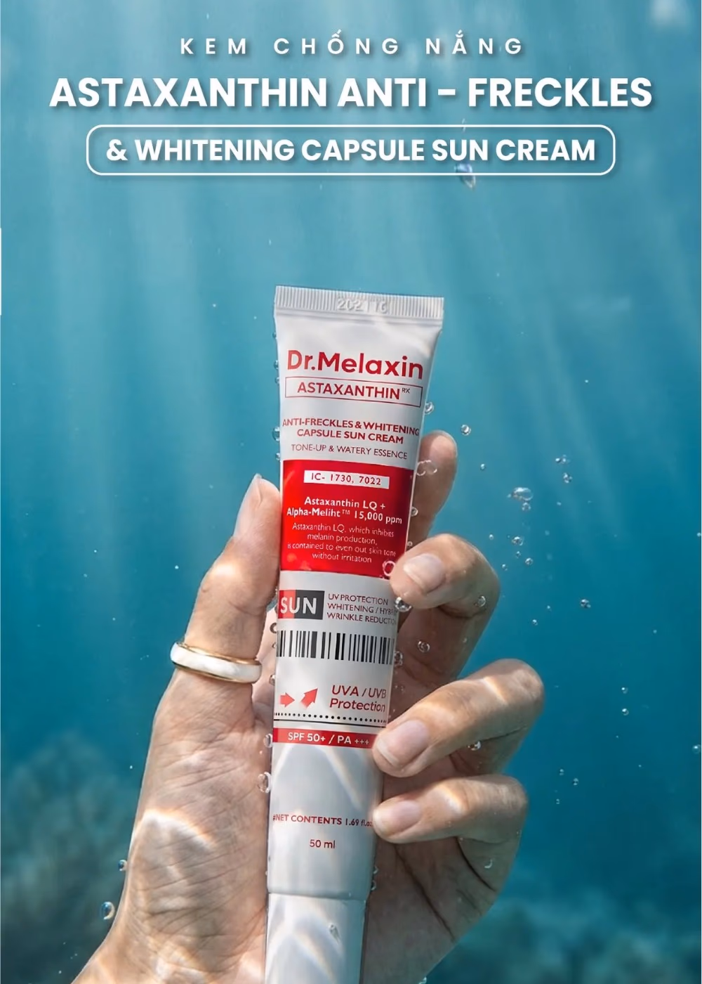 Dr Melaxin Anti Freckles & Whitening Cap Sun Cream 50ml 2