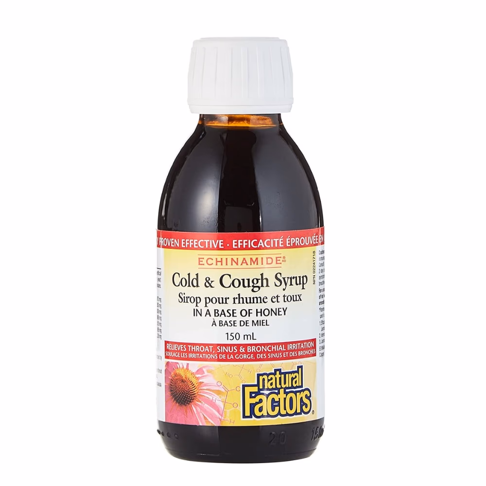 Natural Factors Echinamide Cold &amp; Cough Syrup 150mL 2