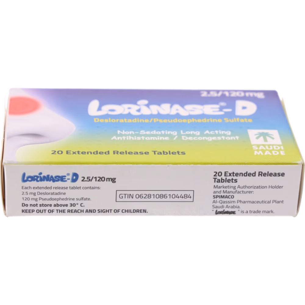 Lorinase-D 2.5/120mg Tablets 20s 2