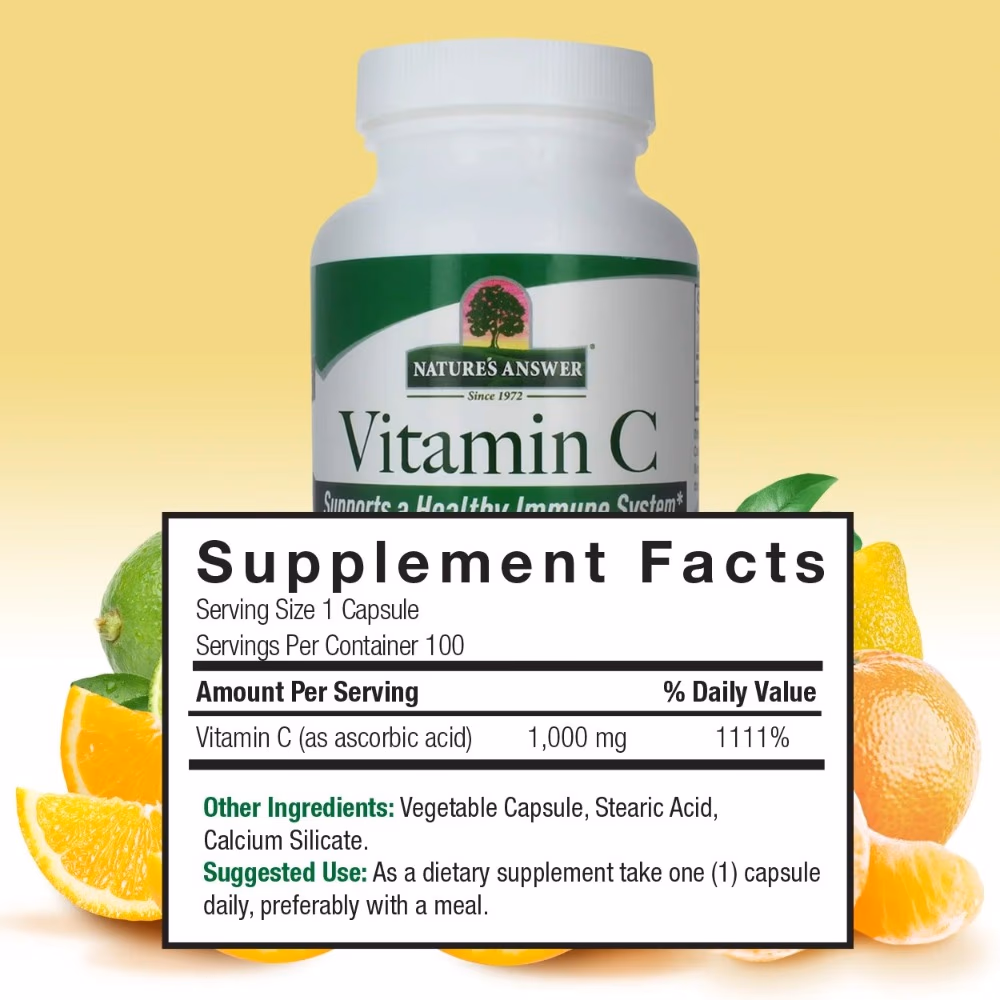Natures Answer Vitamin C 1000mg-100 Capsules 2