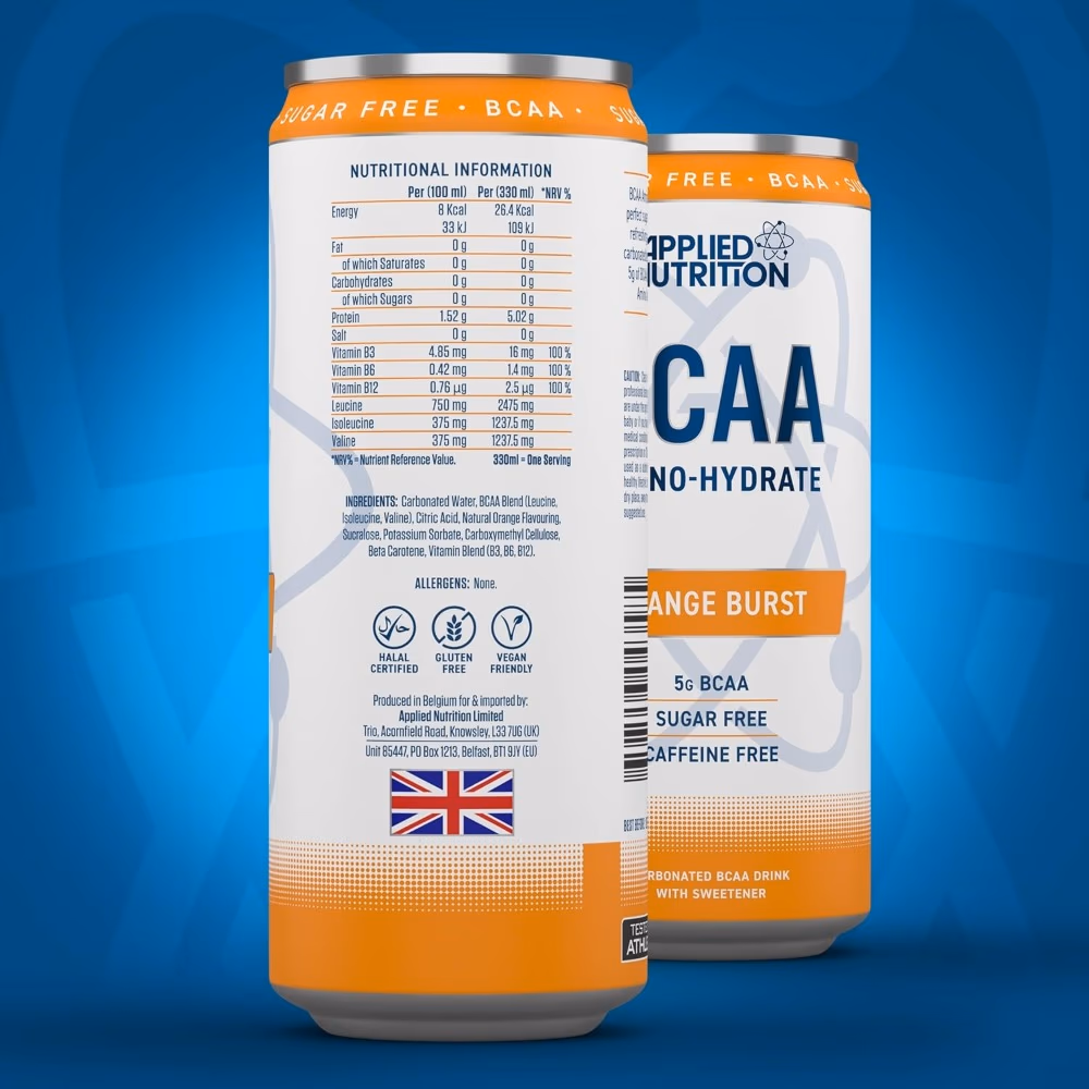 Applied Nutrition Bcaa Amino Hydrate Drink Caffeine Free Orange Burst 330Ml 4