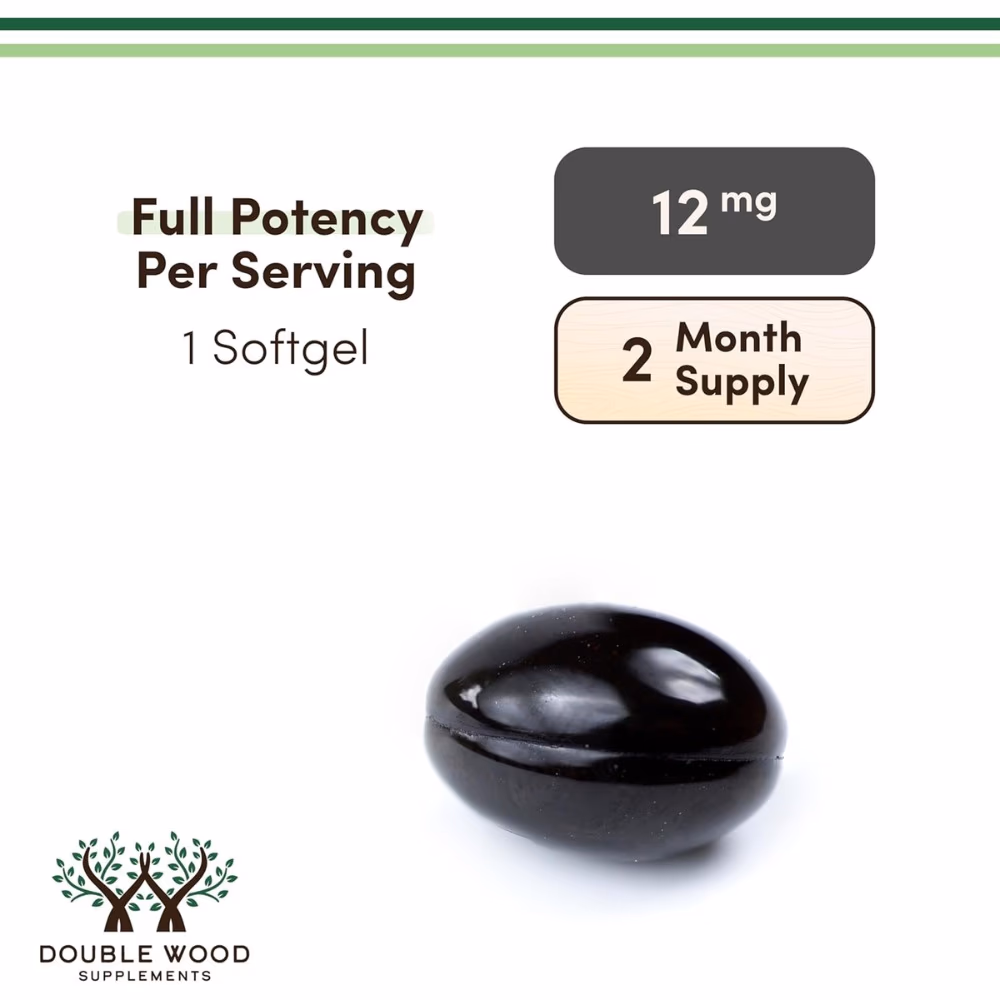 Double Wood Astaxanthin 12 mg- 60 Softgels  5