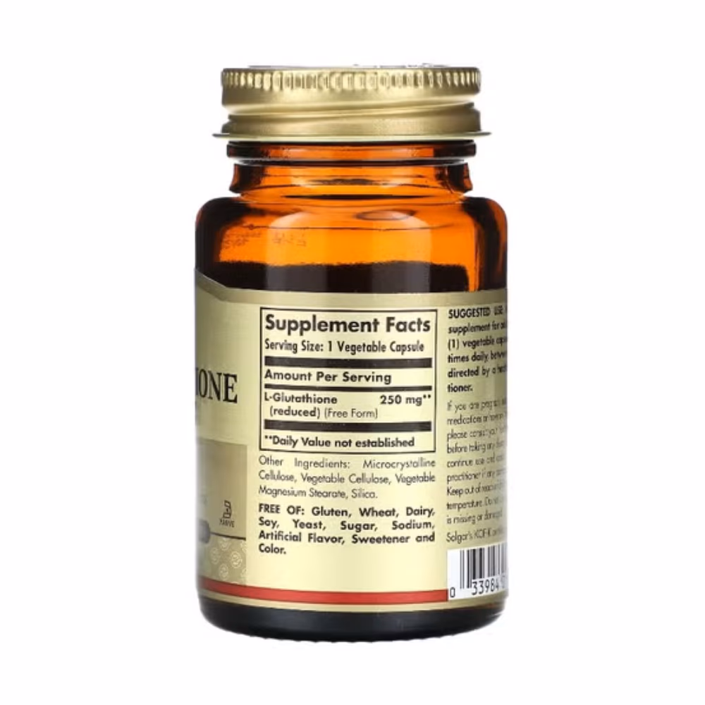 Solgar L-Glutathione 250mg 30 Veg Capsule 2